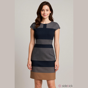 Judith & Charles Gray Wool Midi Dress Size 4